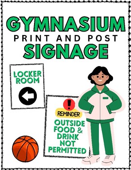 Preview of Gymnasium Signage For Sporting Events and School Activities (green)
