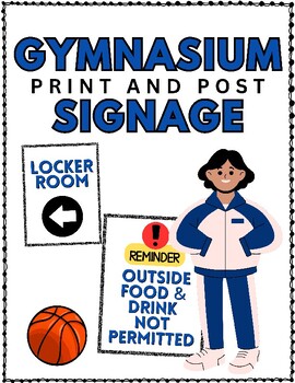 Preview of Gymnasium Signage For Sporting Events and School Activities (navy)