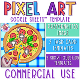 Pizza Commercial Use Pixel Art Activity Templates for Goog