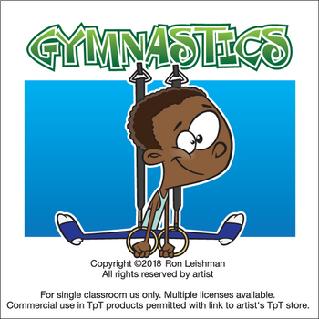 Preview of Gymnastics Cartoon Clipart