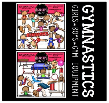 Preview of Gymnastics Clip Art Set {Educlips Clipart}