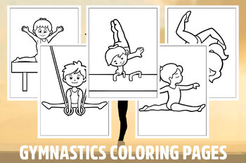 Gymnastics Coloring Pages for Kids, Girls, Boys, Teens Birthday