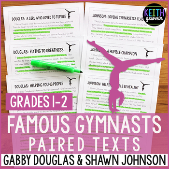 Preview of Gymnastics Paired Texts: Gabby Douglas and Shawn Johnson (Grades 1-2)