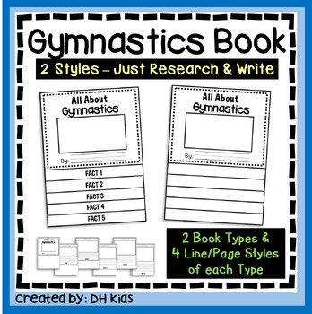 Preview of Gymnastics Report Book, Sports Research Writing Project, Physical Education