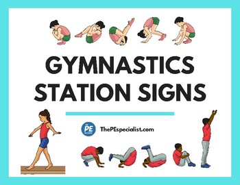 Preview of Gymnastics Station Signs for Physical Education