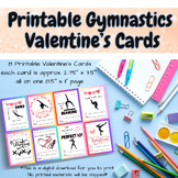Gymnastics Valentine's Cards or Gift Tags - Printable - Ei