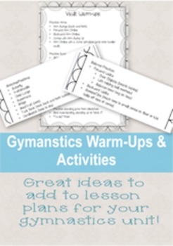 Preview of Gymnastics WarmUps & Activities