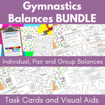 Preview of Individual, Pairs, Trios and Gymnastics Group Balances Activities and Visual Aid