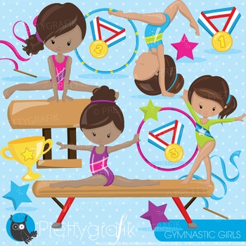 gymnastics digital scrapbook kit