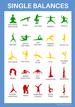 Gymnastics in PE Resource: 25 Single Balancing Challenges by The PE ...