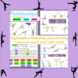 Gymnastics matching and mirroring task cards / display posters