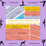 Gymnastics rolls - forward roll, backward roll , log and e