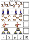 Gymnastics themed Math Addition Preschool Math and Coutnin