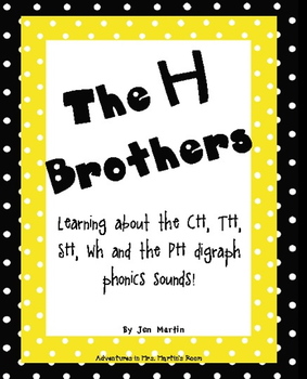 Preview of H Brothers (CH, TH, SH, Wh and PH) Posters, Book, and Tiered Word Hunt
