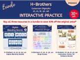 H-Brothers Consonant Digraphs ch, sh, th, ph, wh Phonics A