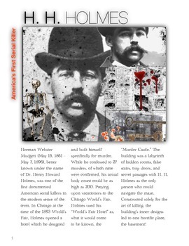 Preview of H. H. Holmes - America's First Serial Killer w/key