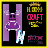 H - Hippo Upper Case Alphabet Letter Craft