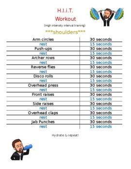 Preview of H.I.I.T. Workout - Shoulders