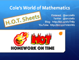 H.O.T. Sheets - Homework on Time Reward System