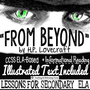 Preview of H.P. Lovecraft Short Horror Story Lessons & Text | Secondary ELA Fiction