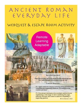 Preview of H.S. Ancient Roman Everyday Life Webquest & Escape Room Activity