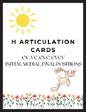 H Sound CV, VC, CVC, CVCV Articulation Cards