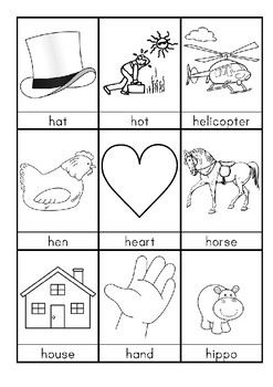 H. Words beginning with H flashcards. by Missturner's shop | TPT
