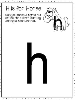 H is for Horse. To Use with My Father's World. Alphabet. 11 Worksheets