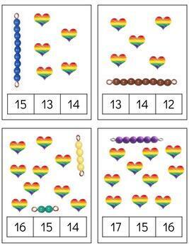 Preview of H033 (GOOGLE): VALENTINES|HEARTS (beads) (#10-20) adding cards (3pgs)