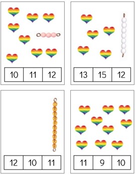 Preview of H033 (PDF): VALENTINES|HEARTS (beads) (#10-20) adding cards (3pgs)
