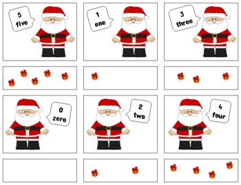 Preview of H048 (PDF): CHRISTMAS|SANTA (#0-11 presents) 2 part cards (2pgs)