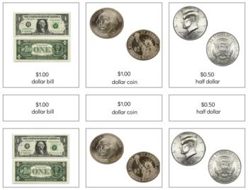 Preview of H095: (GOOGLE) MONEY|BILLS|COINS (3 part cards) (5pgs)