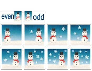 Preview of H1075 (GOOGLE): SNOWFLAKES (odd/even) (counting quantities) (2pgs)