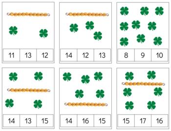Preview of H206: ST PATRICKS|SHAMROCK|BEADS (#9-20) (counting multiple concepts) (2pgs)
