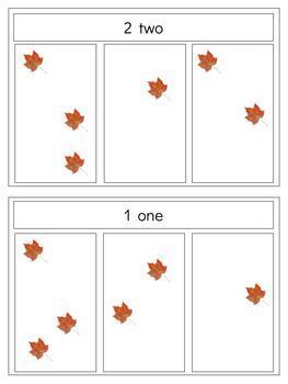 Preview of H472 (GOOGLE): FALL/LEAVES (#1-10) (counting quantities) clip cards (5pgs) 