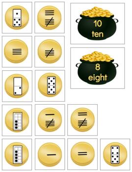 Preview of H488: ST PATRICKS|GOLD #0-10 (tally|dominos|ten frame) 4 part cards (3pgs)