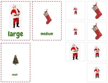Preview of H616: CHRISTMAS (S M L  size sorting cards) (2pgs)