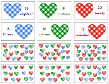 Preview of H664 (PDF): VALENTINE|HEARTS (#9-20) (counting quantities) (2pgs)