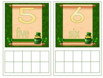 Preview of H671: #1-10 ST PATRICKS counting mats\ten frame (10cards|5pgs)