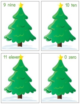 Preview of H672 (PDF): CHRISTMAS TREE (#0-11) cards (add counters) (3pgs)