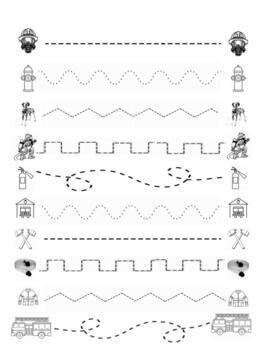 Preview of H710 (GOOGLE): FIRE- tracing sheet & tracing line set (2pgs)