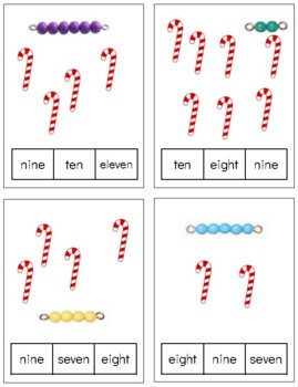 Preview of H743 (PDF): CHRISTMAS/ CANDY CANE (beads)(#0-11) (words only)