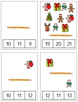 Preview of H770 (PDF): CHRISTMAS (& ten bead) #10-20 clip cards (3pgs)