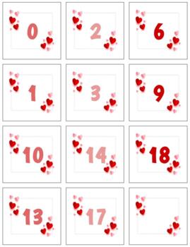Preview of H868 (GOOGLE): VALENTINES|HEARTS (sequencing random #'s) (0-59) (3pgs)