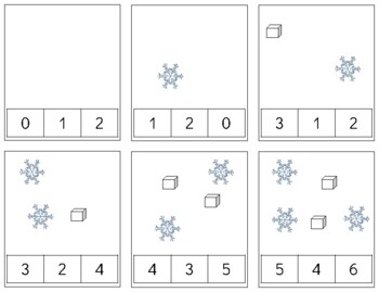 Preview of H877 (PDF): WINTER|SNOWFLAKES (#0-11) (counting multiple quantities)