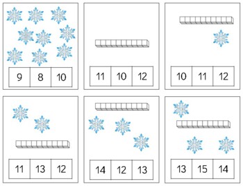 Preview of H878 (PDF): WINTER|SNOWFLAKE (#9-20 )(ten bars|objects) (multiple quantities)