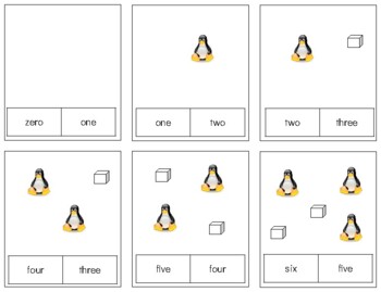 Preview of H879 (PDF): WINTER|PENGUIN (#0-11 words only) (counting multiple quantities)