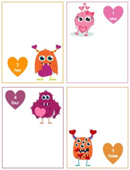 Preview of H880 (PDF): VALENTINES|HEARTS (#0-11 cards w\monsters) (add counters) (3pgs)