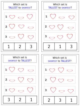 Preview of H894 (GOOGLE): VALENTINES (TALLEST to SHORTEST - SHORTEST to TALLEST) 