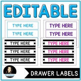 EDITABLE Drawer Labels for Classroom Setup | Sterilite